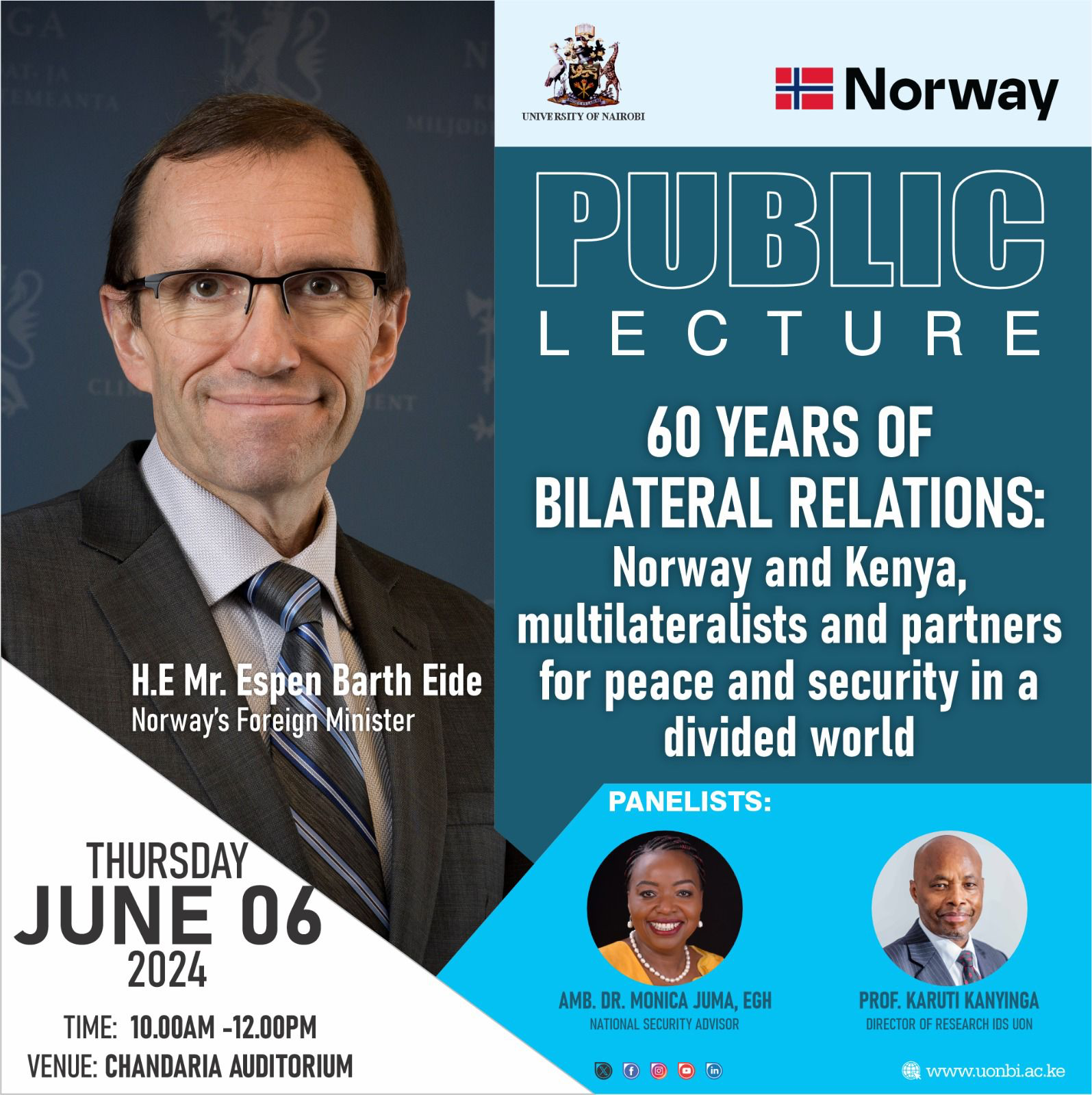 PUBLIC LECTURE ON 60 YEARS OF BILATERAL RELATIONS