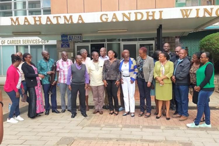 Group Photo of all internal Audit staff together with Mr. Ndirangu