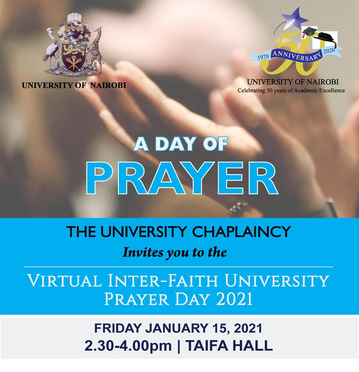 INVITATION TO THE INTER-FAITH UNIVERSITY PRAYER DAY 2021