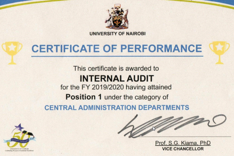 The Internal Audit Department does it again!