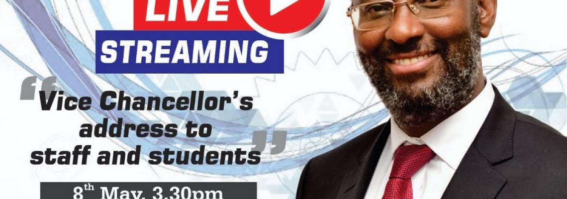 UoN VC Prof. Stephen Kiama addresses University Students and Staff via live Stream (8th May 2020)